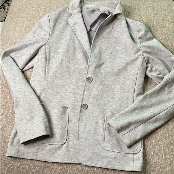 Coats | Uniqlo Grey Knit Blazer 